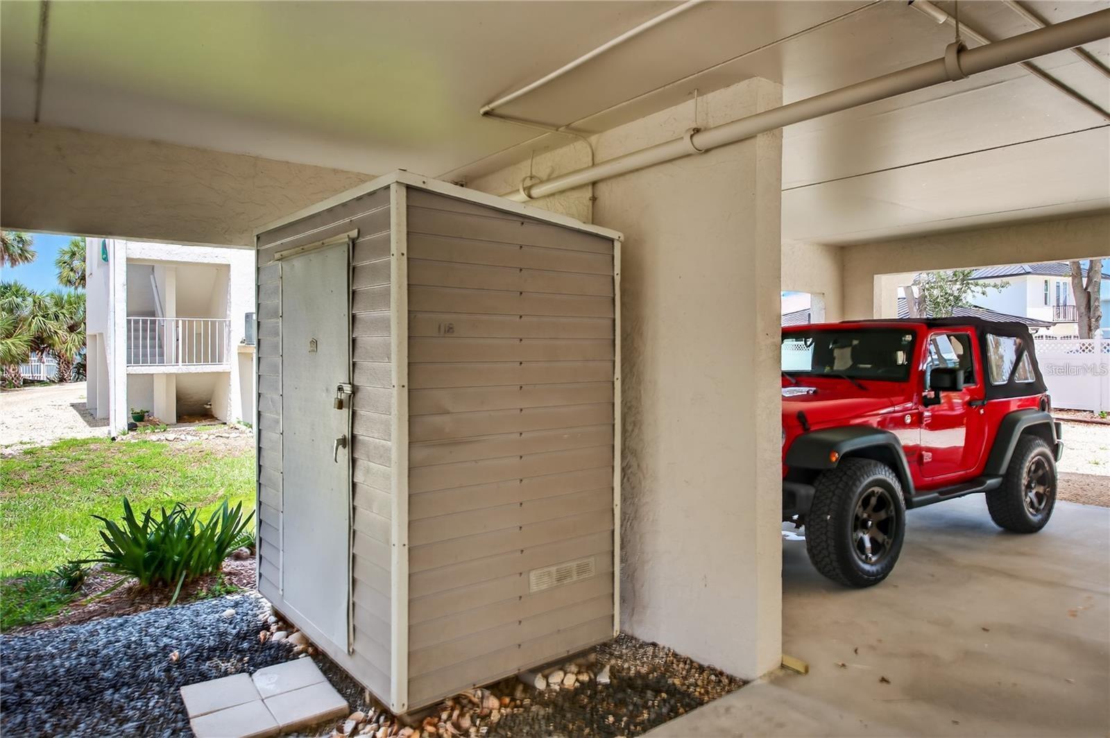 View of Storage Underneath Building