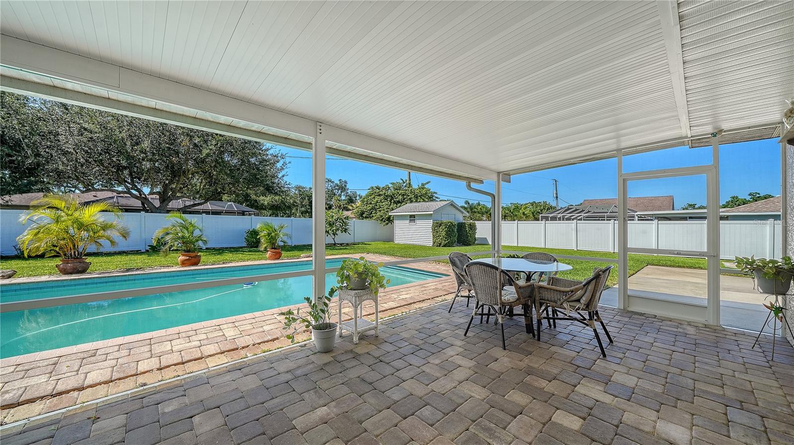 Florida Room looking toward backyard shed