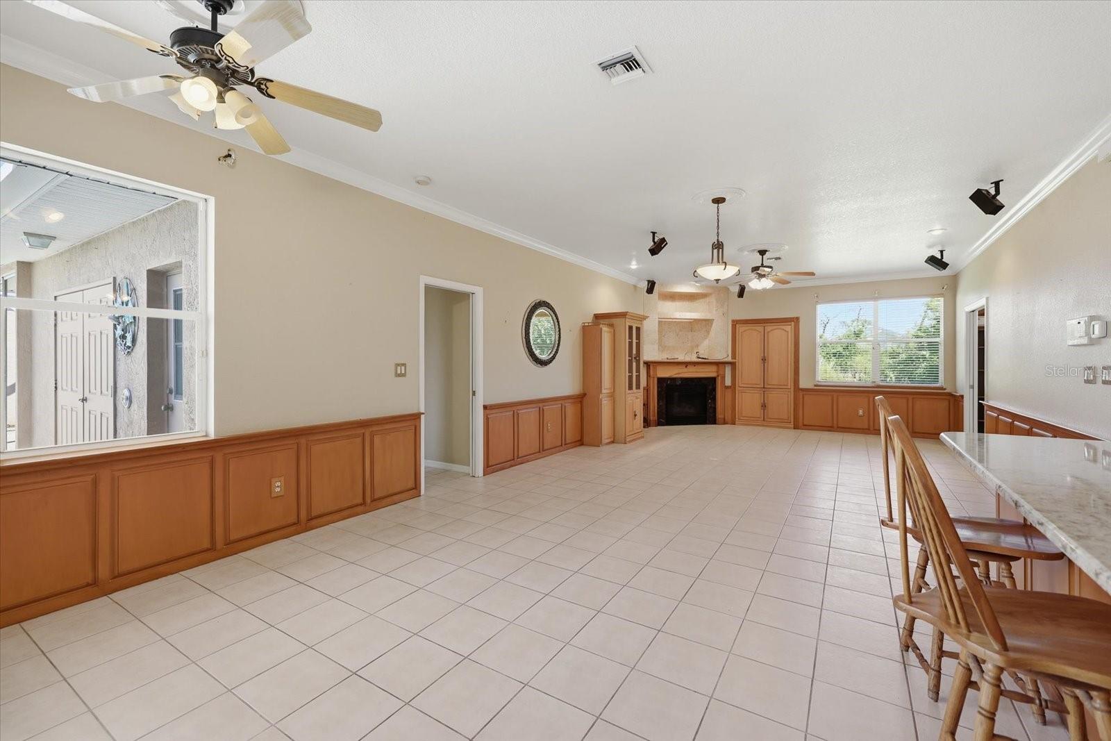 breakfast nook and family room