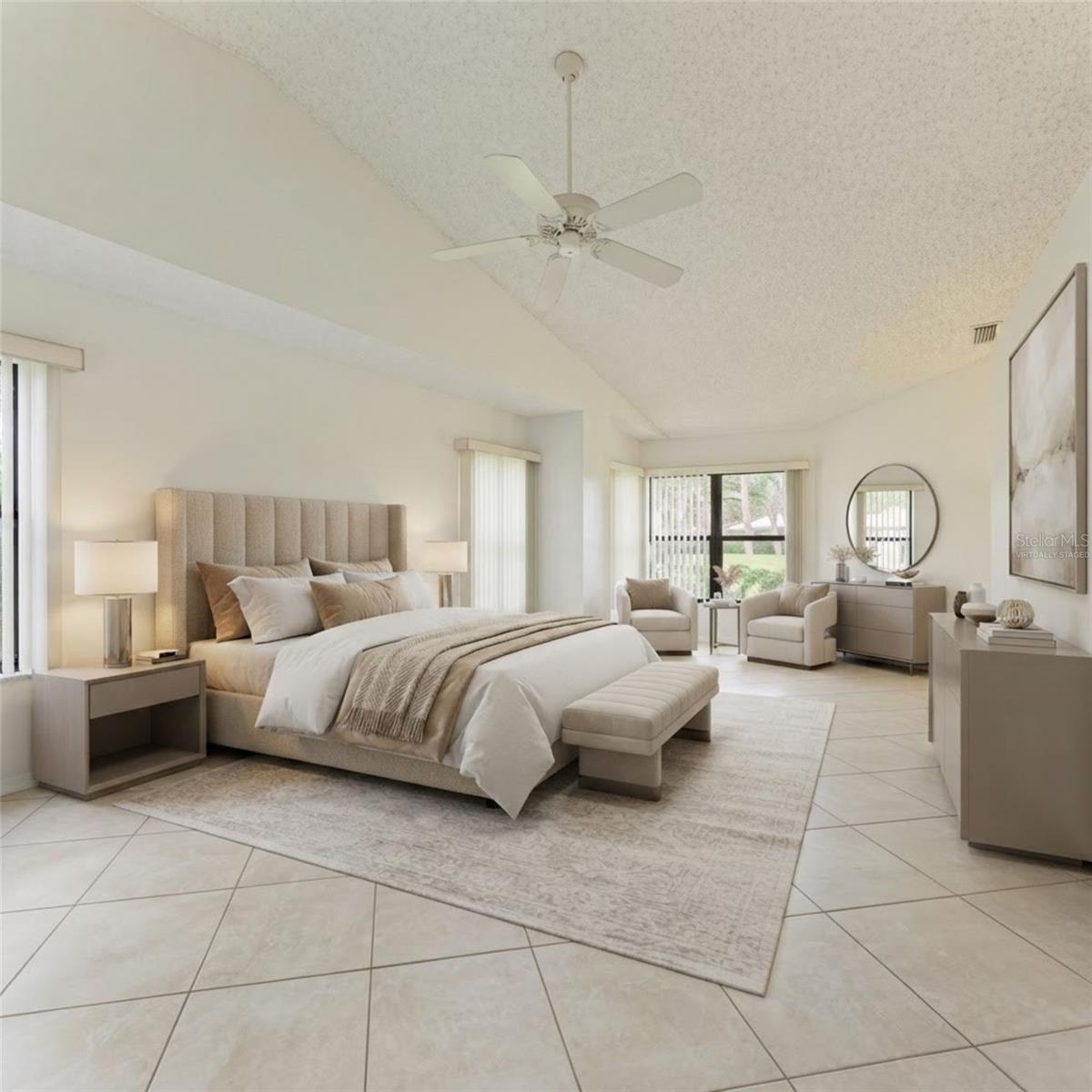 Primary Bedroom Virtually Staged