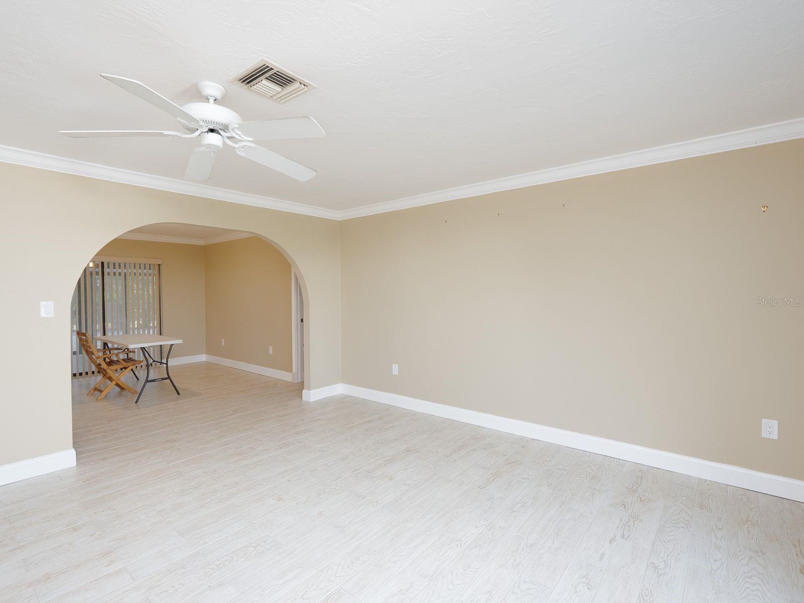 living room looking toward dining