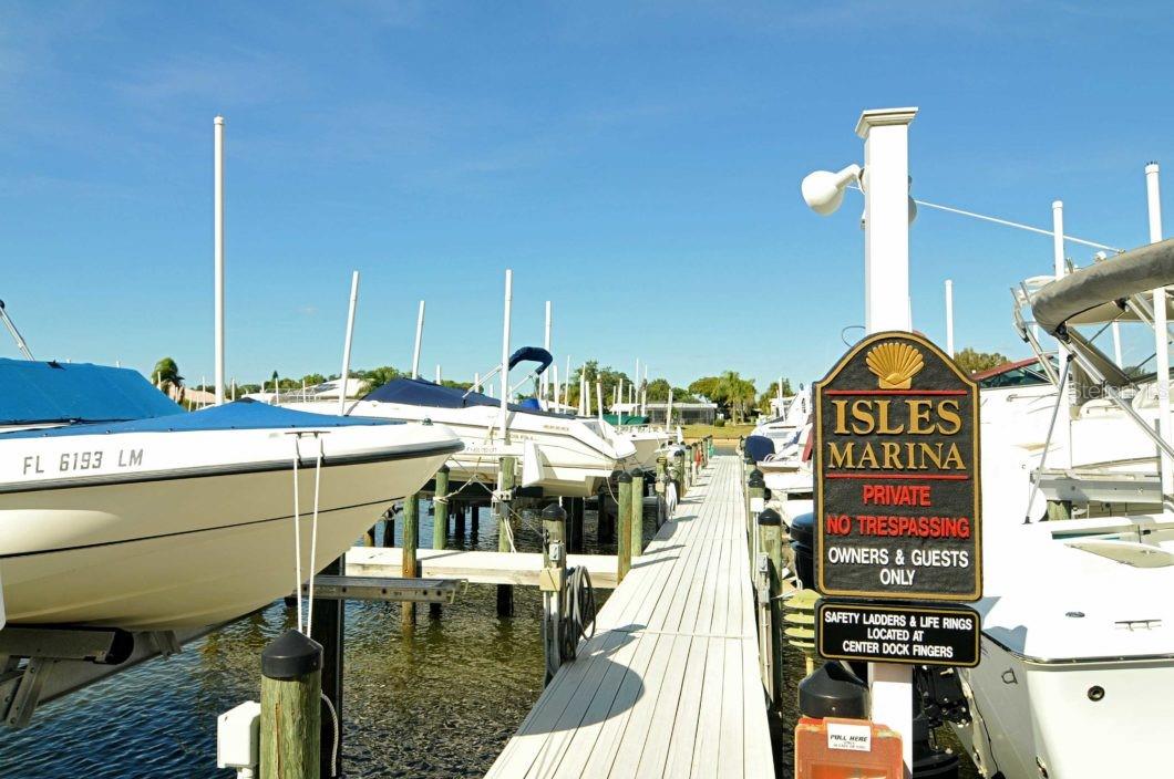 community marina with water and electric
