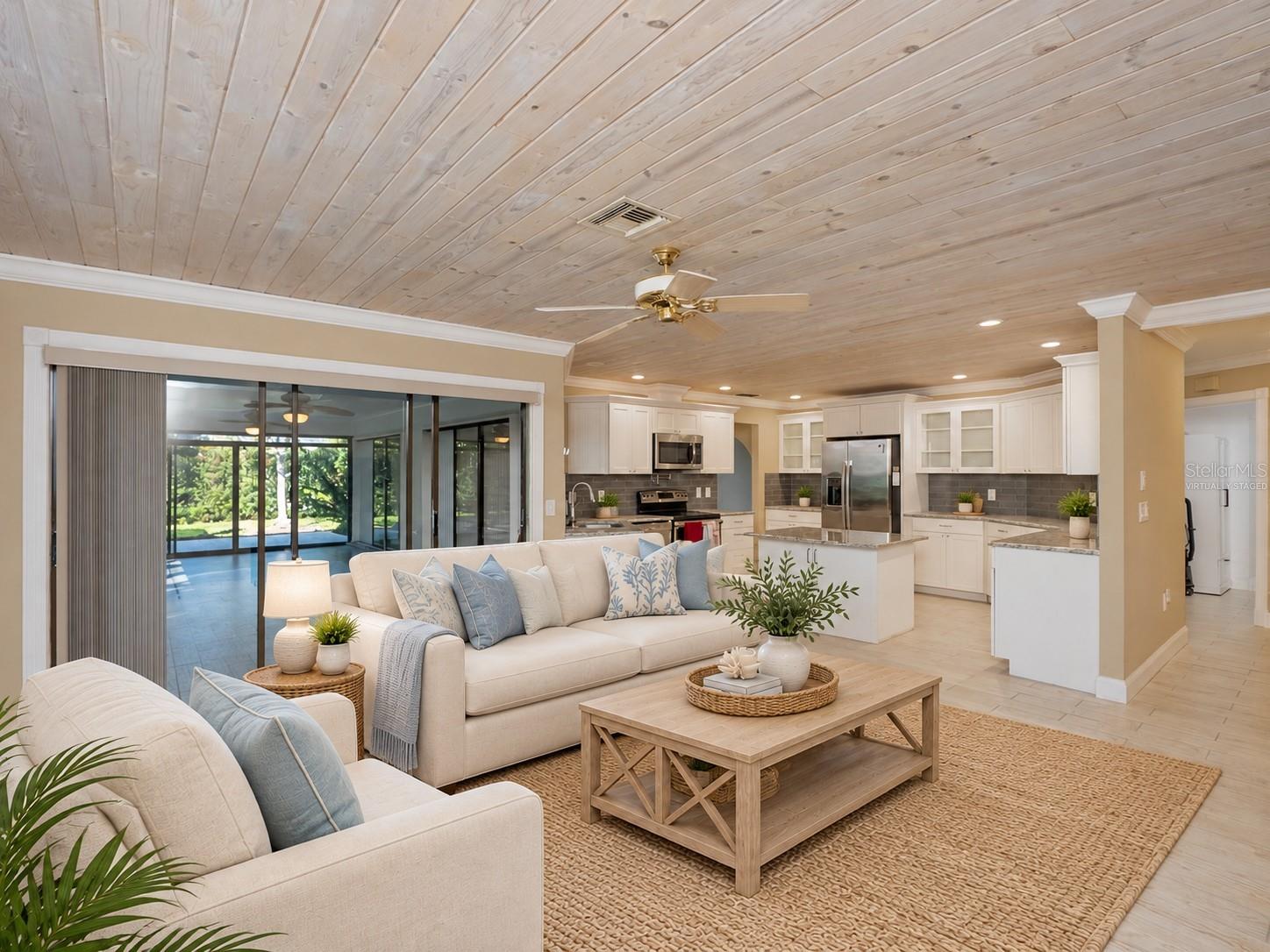 virtually staged family room