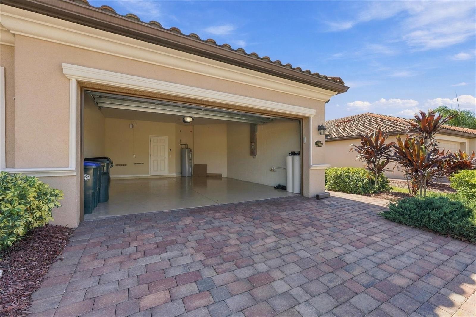 2-Car Garage and Brick Paver Driveway