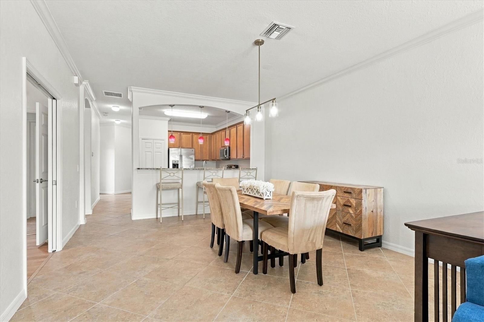 Freshly Painted Interior Dining Room & Kitchen