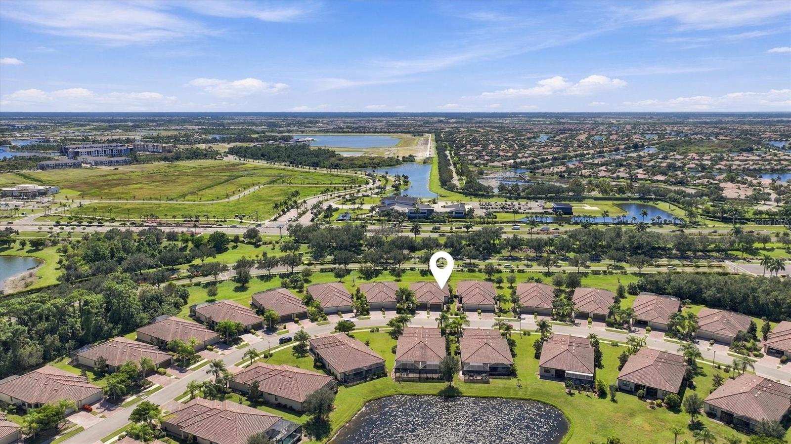 Aerial of Villa in Community