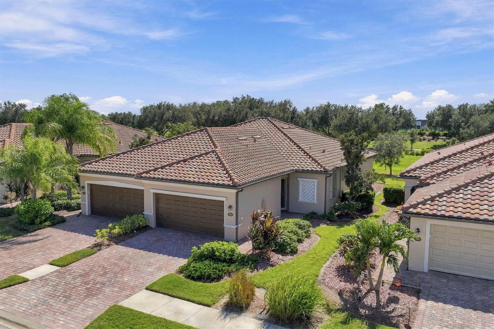 Aerial Front of Villa