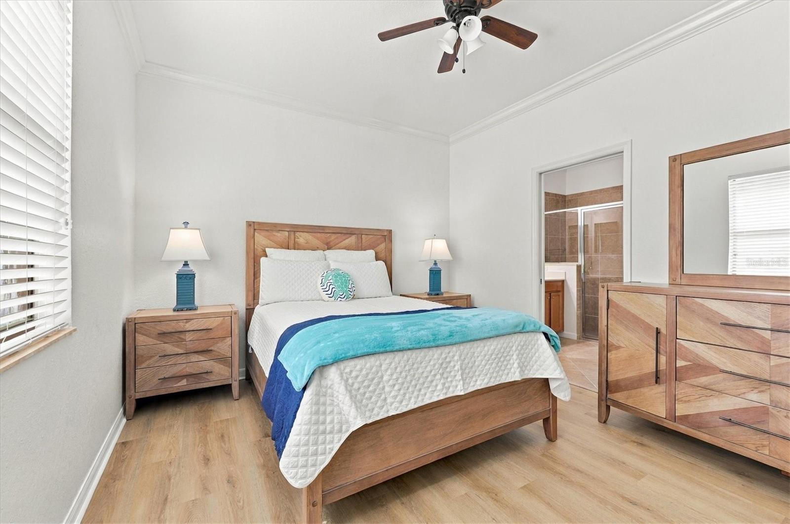 Spacious Primary Suite with NEW LUXURY VINYL FLOORING