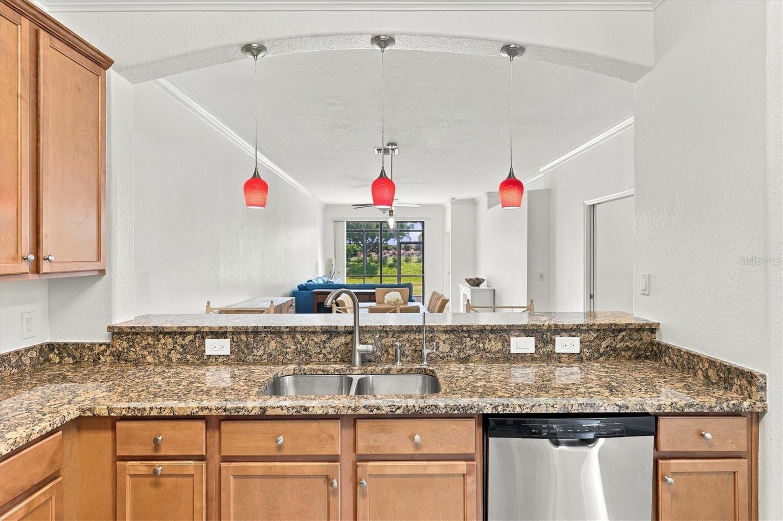 Granite Countertops with Open Kitchen Concept
