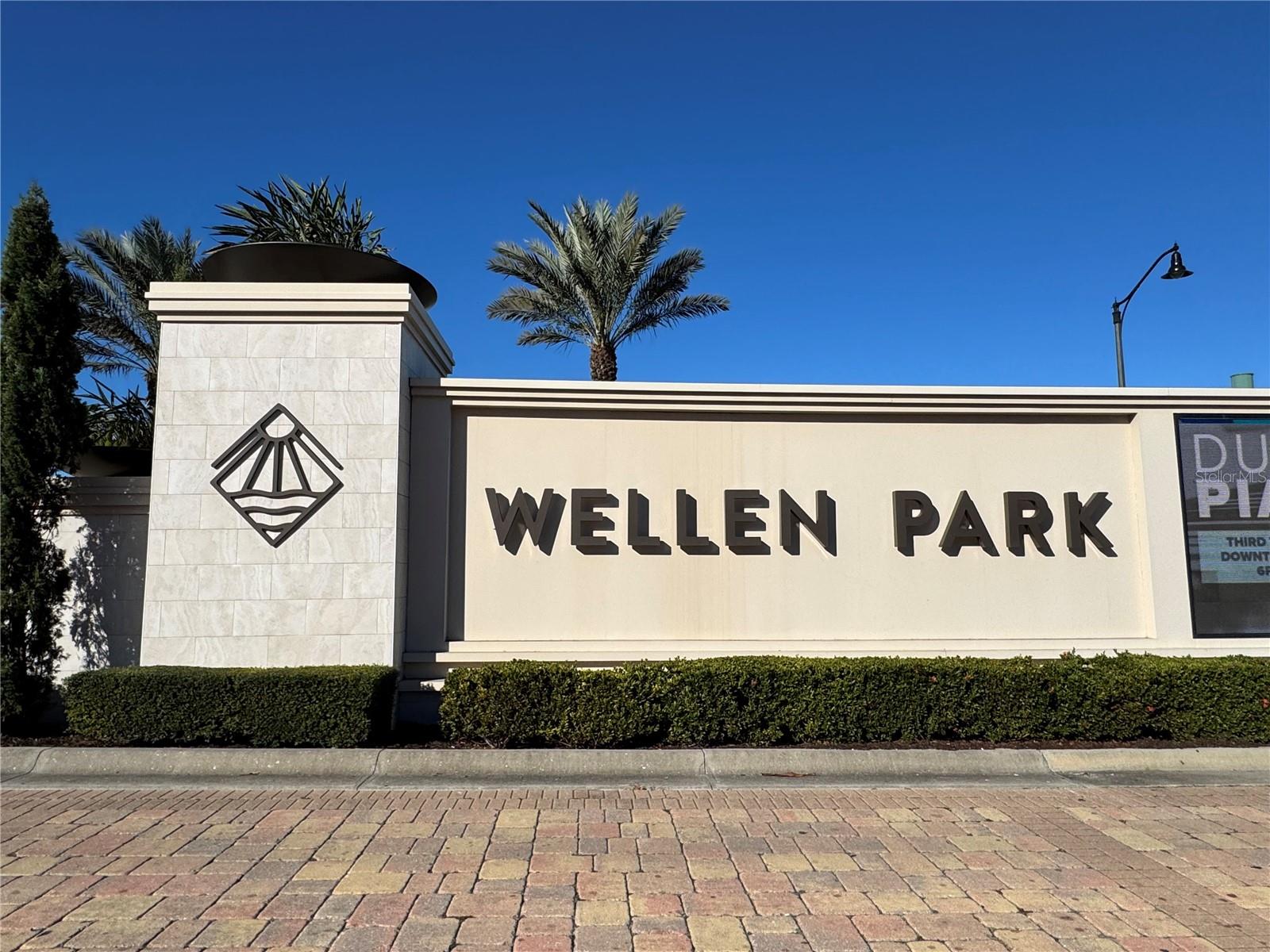 Monument Sign Entrance to Wellen Park