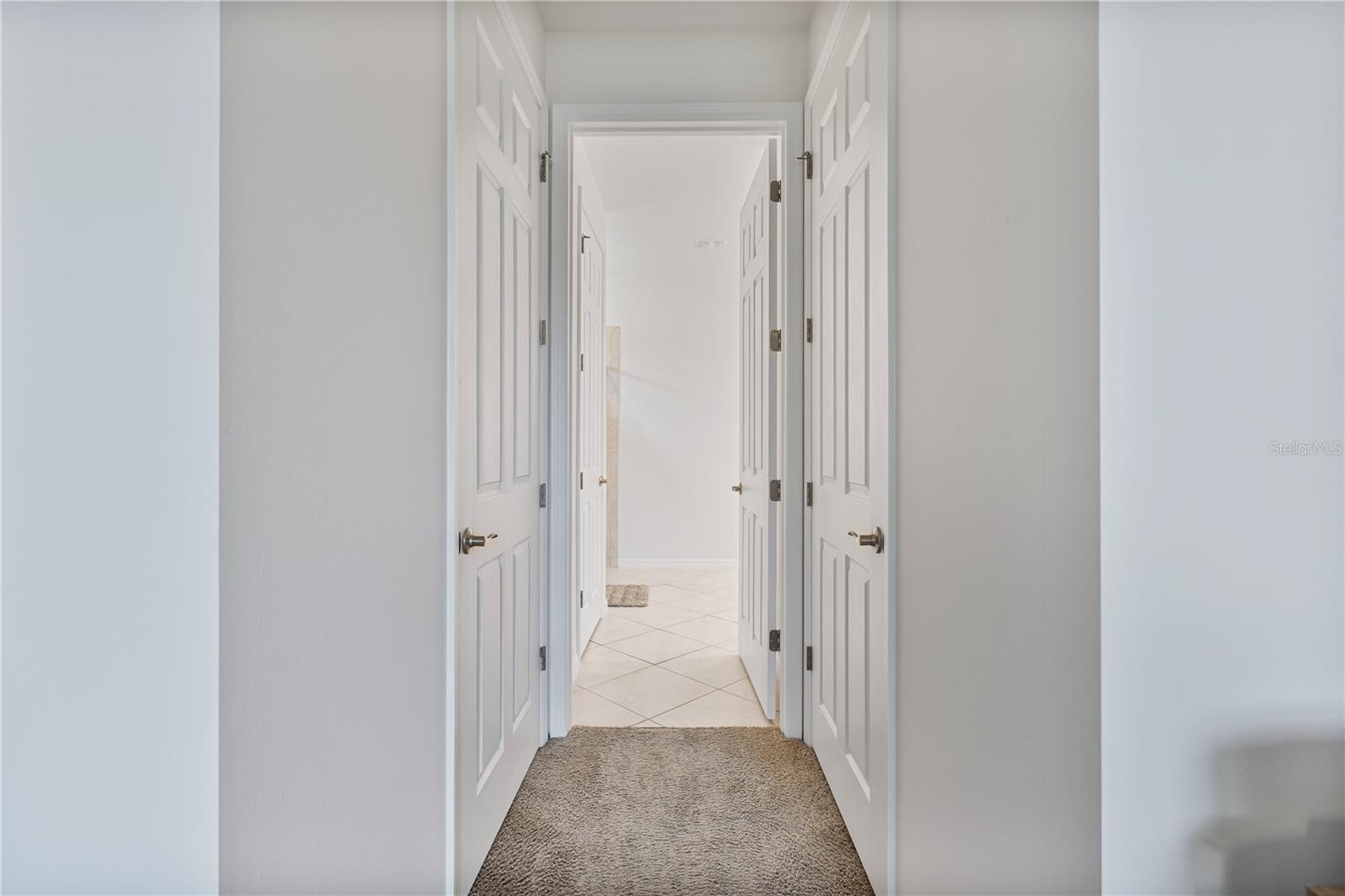 2 walk in primary closets