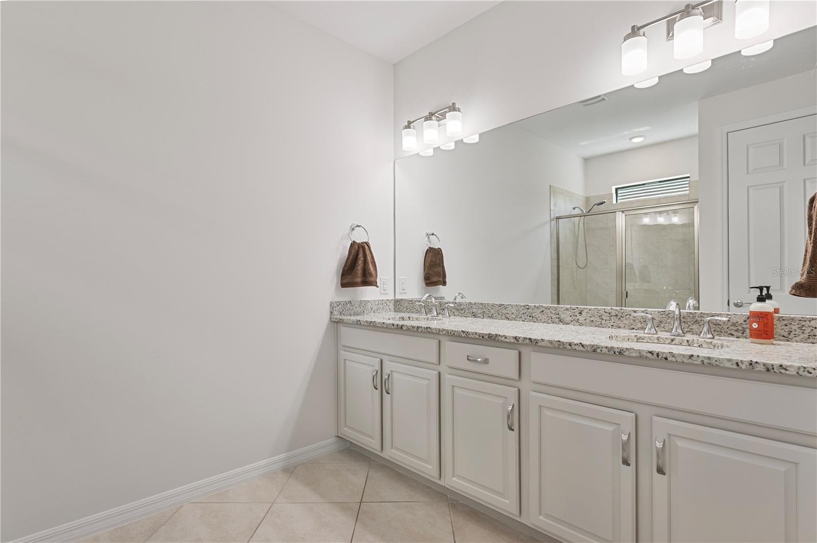 Primary bath with double vanity