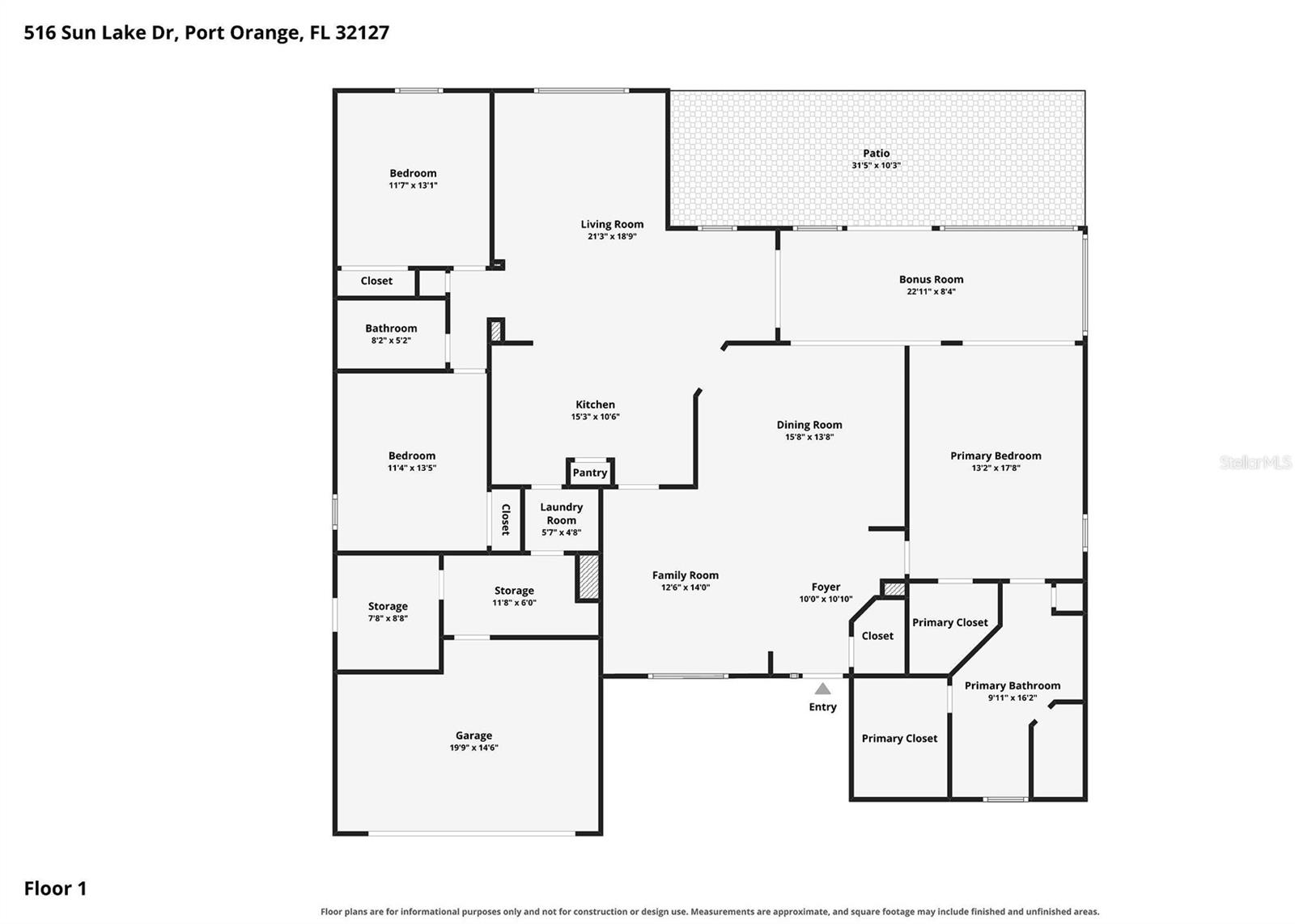 516 SUN LAKE DRIVE, Port Orange, FL 32127 516 SUN LAKE DRIVE, Port Orange, FL 32127
