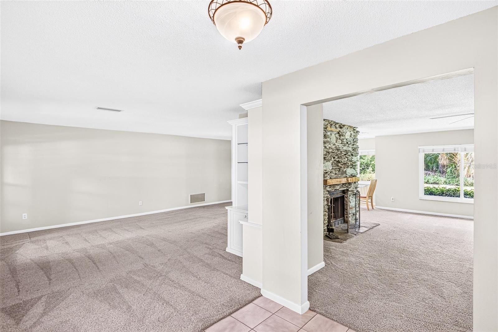 Great room living room from entry