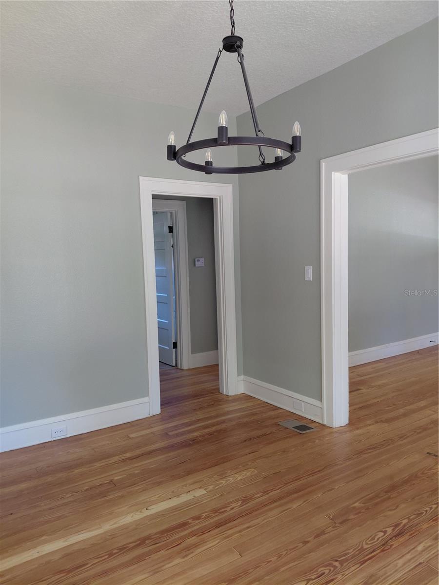 Dining room facing hall