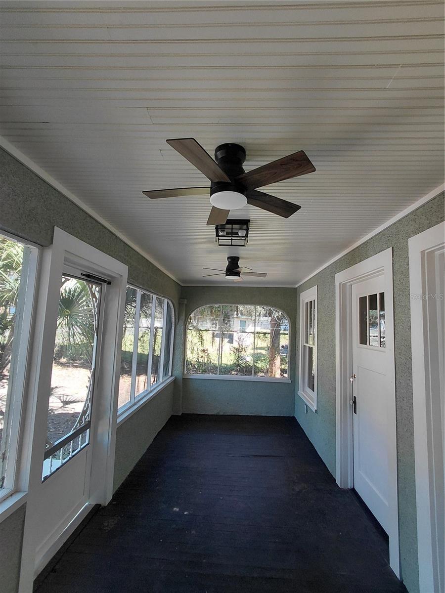 Left view Front porch