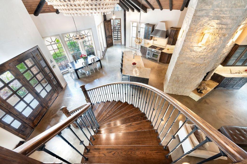 Beautiful view of kitchen from loft