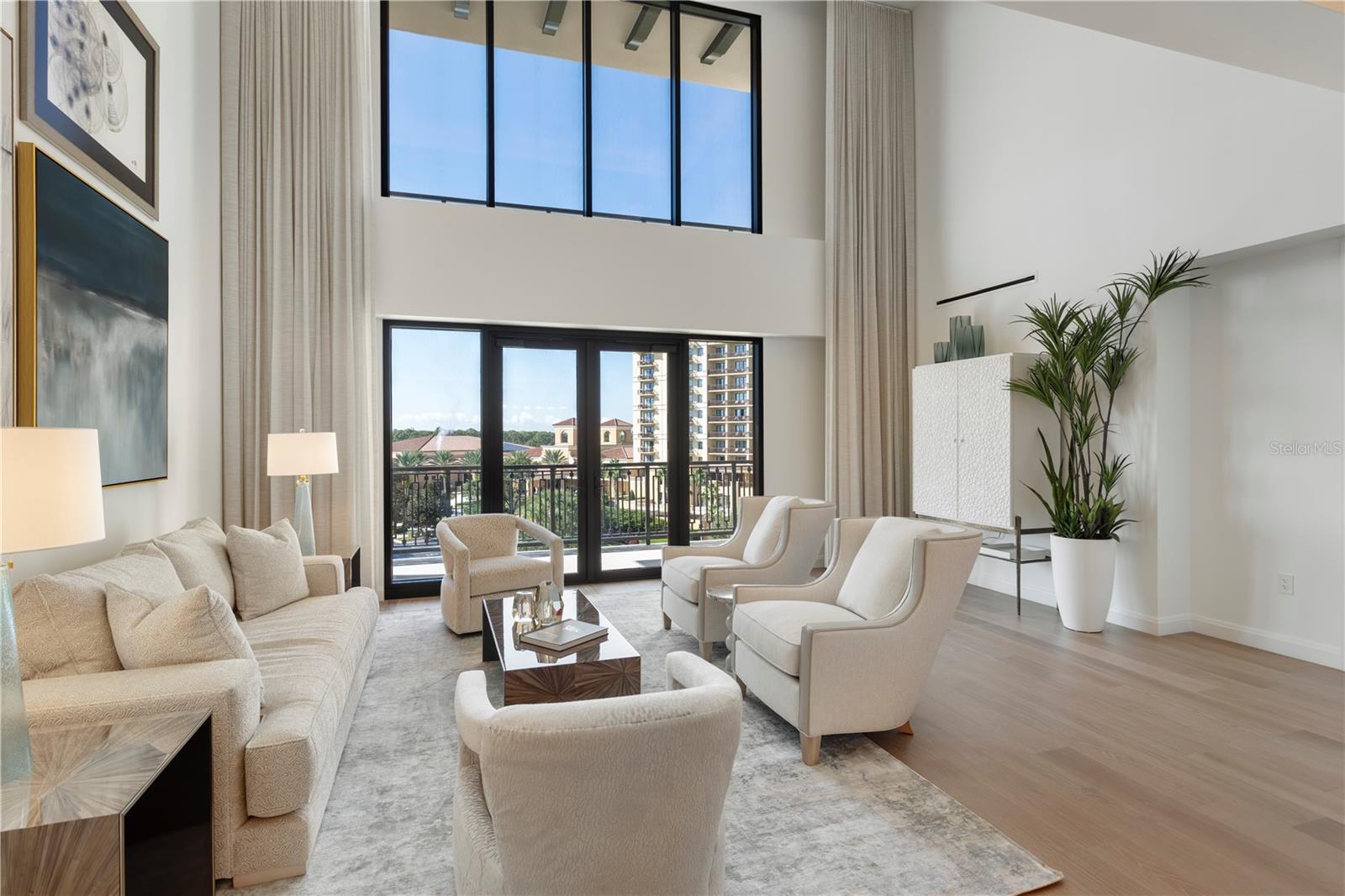 Dramatic 2-story main living area