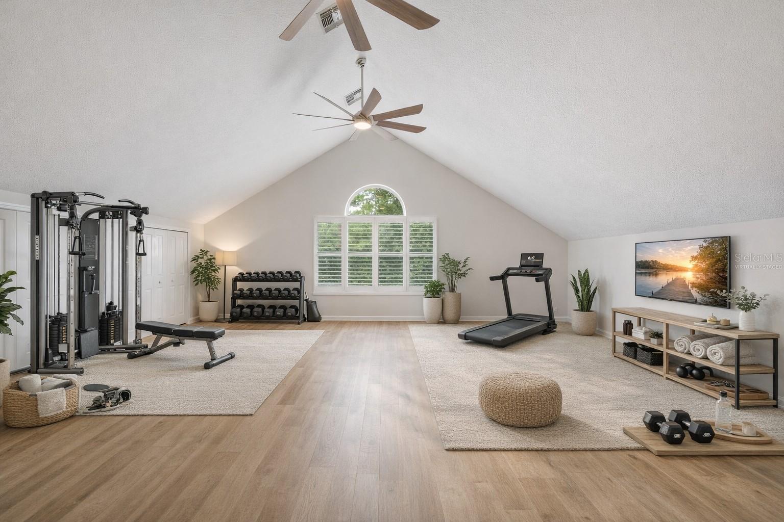 Virtually Staged, 4th Bedroom - Gym option (room has carpet)