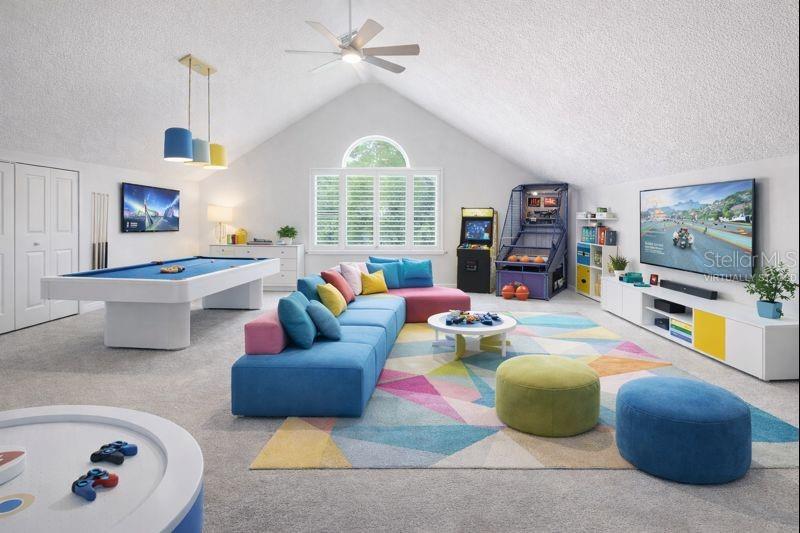 Virtually Staged, 4th Bedroom - Gameroom option