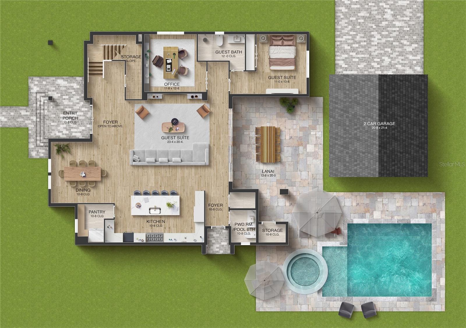 All renderings are for visual purposes only and are intended to provide a general illustration. Actual features, finishes, and dimensions may vary.