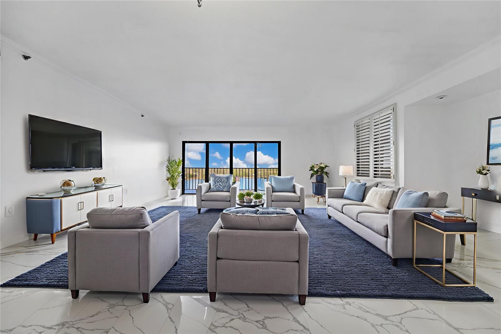 Living room virtual staged.