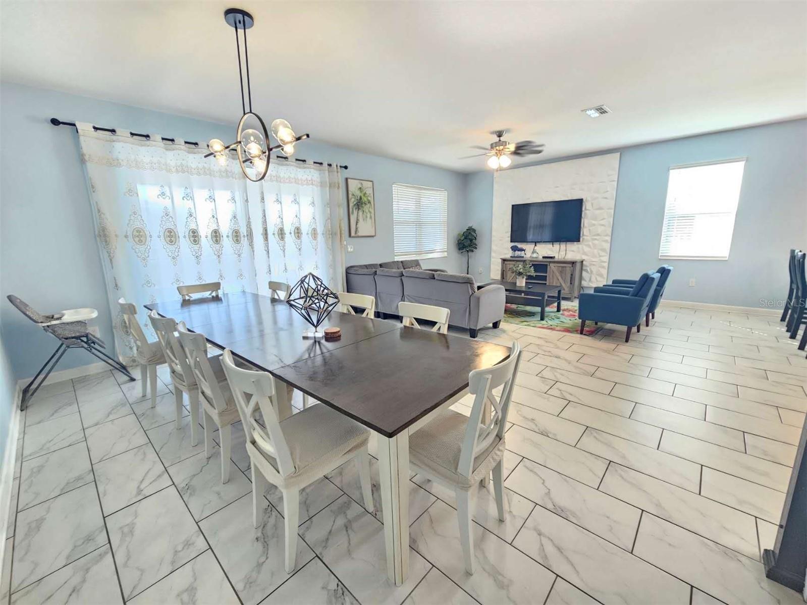 Living Room and Dining Room