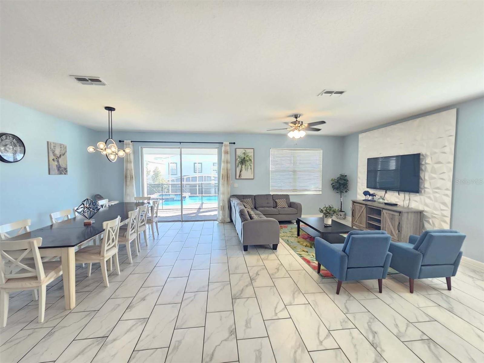 Living Room and Dining Room