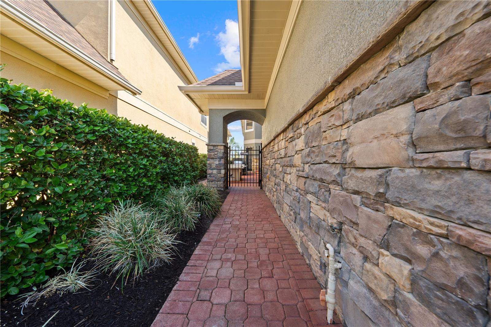 sidewalk from driveway to courtyard