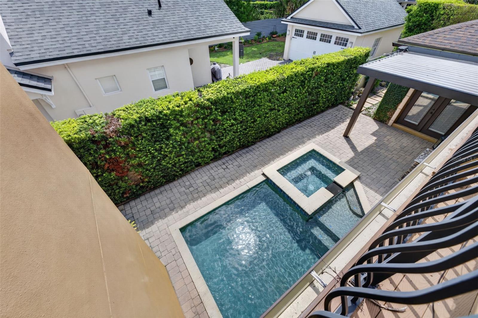 Pool View from Balcony