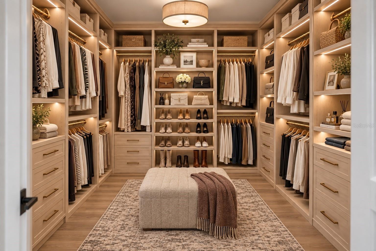 Primary closet rendering for inspiration Primary closet rendering for inspiration