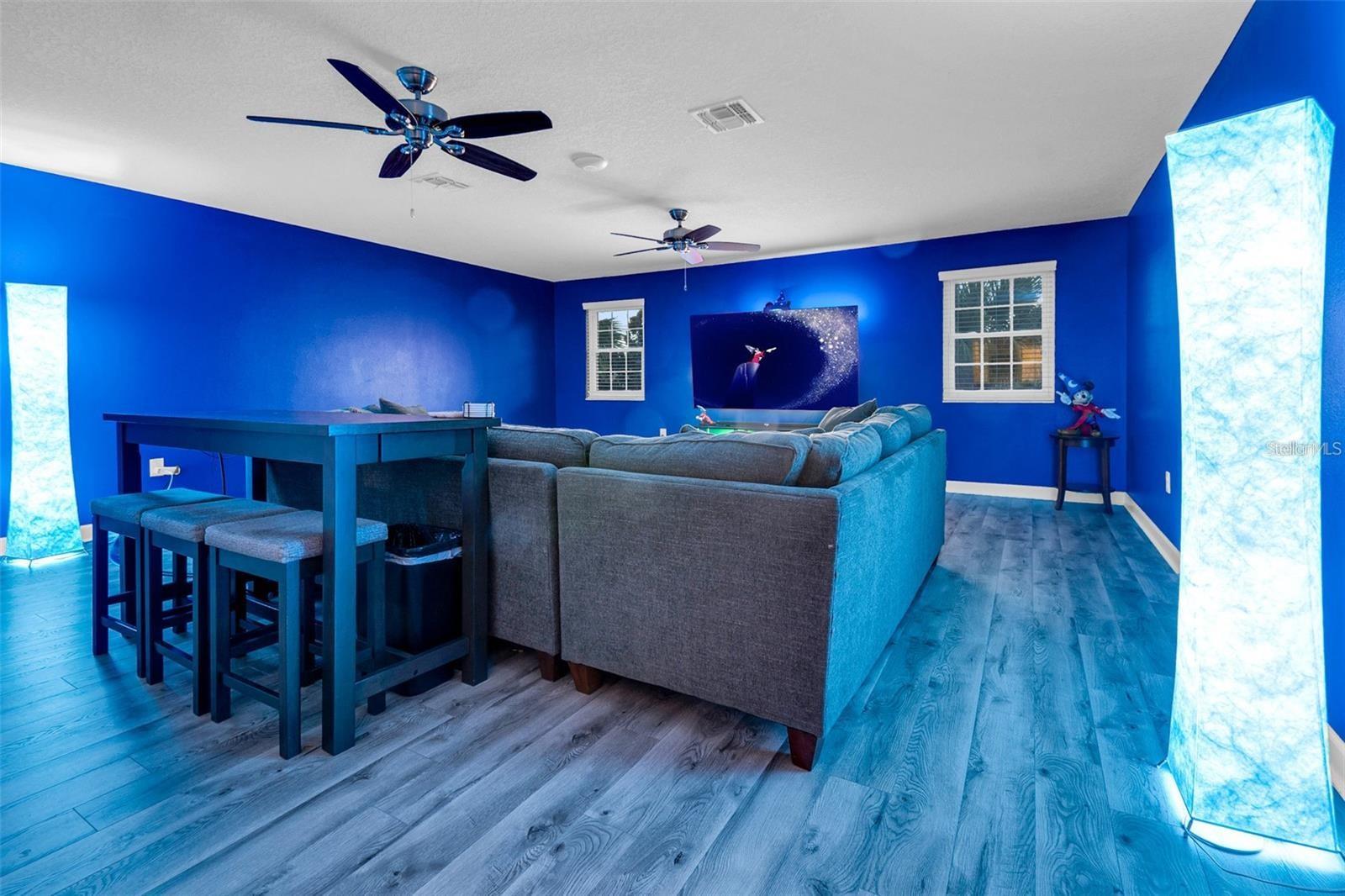 Bonus media room above the 3 car garage