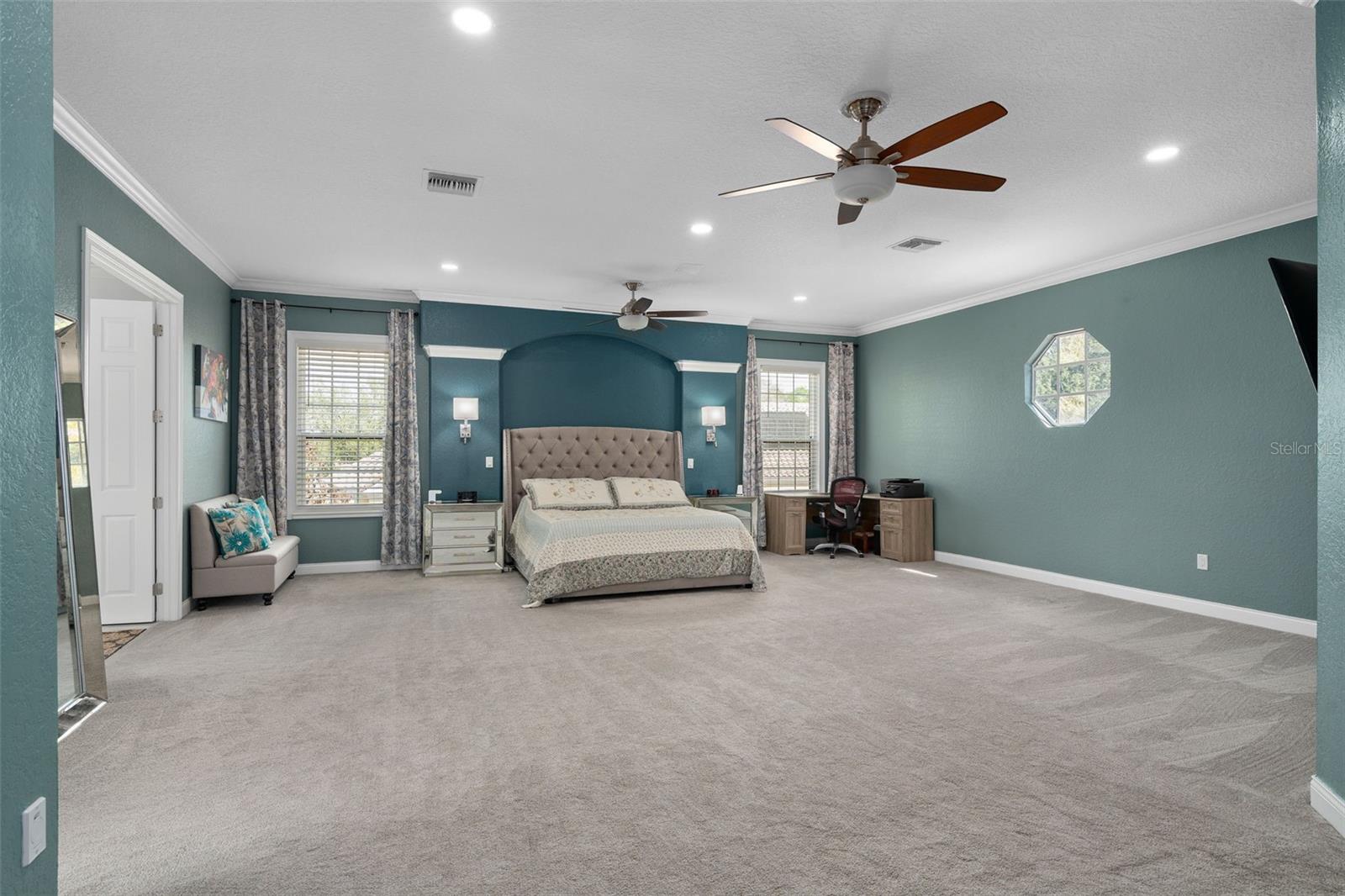Upstairs Primary Bedroom is massive. easily can make your own personal retreat as well.