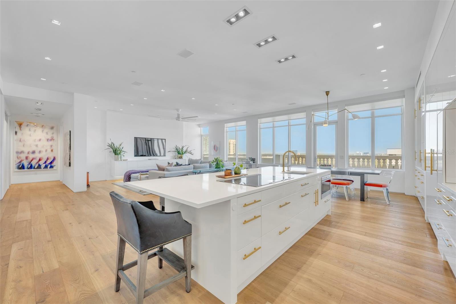 Kitchen looking into living space