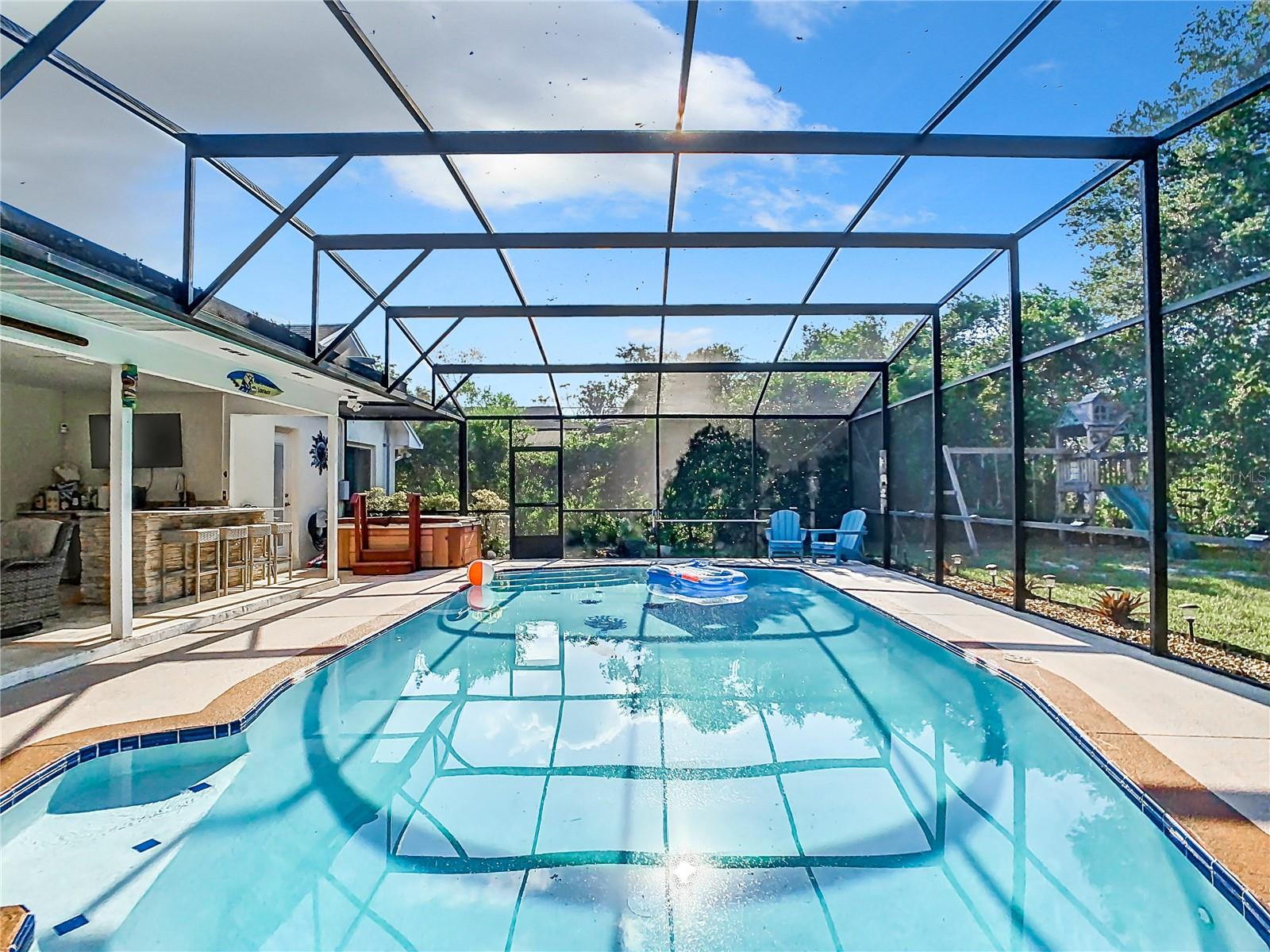 Solar heated Pool