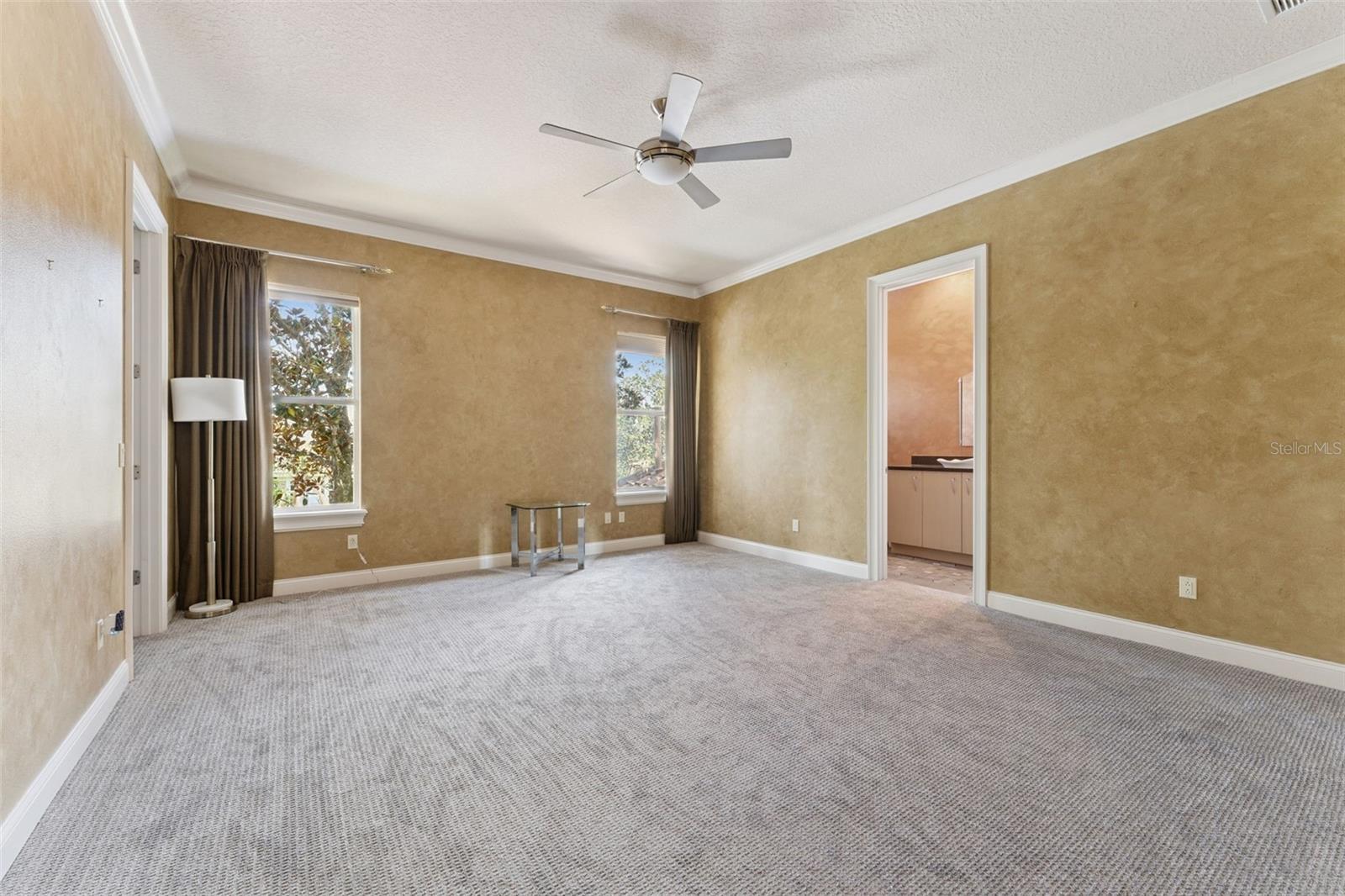 Upstairs Bedroom with a custom closet