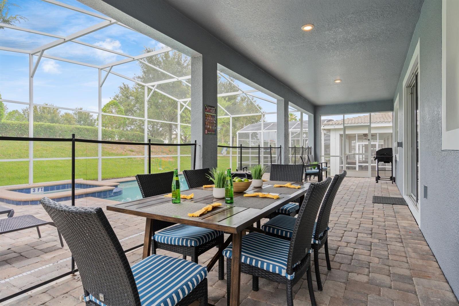 Covered patio and BBQ