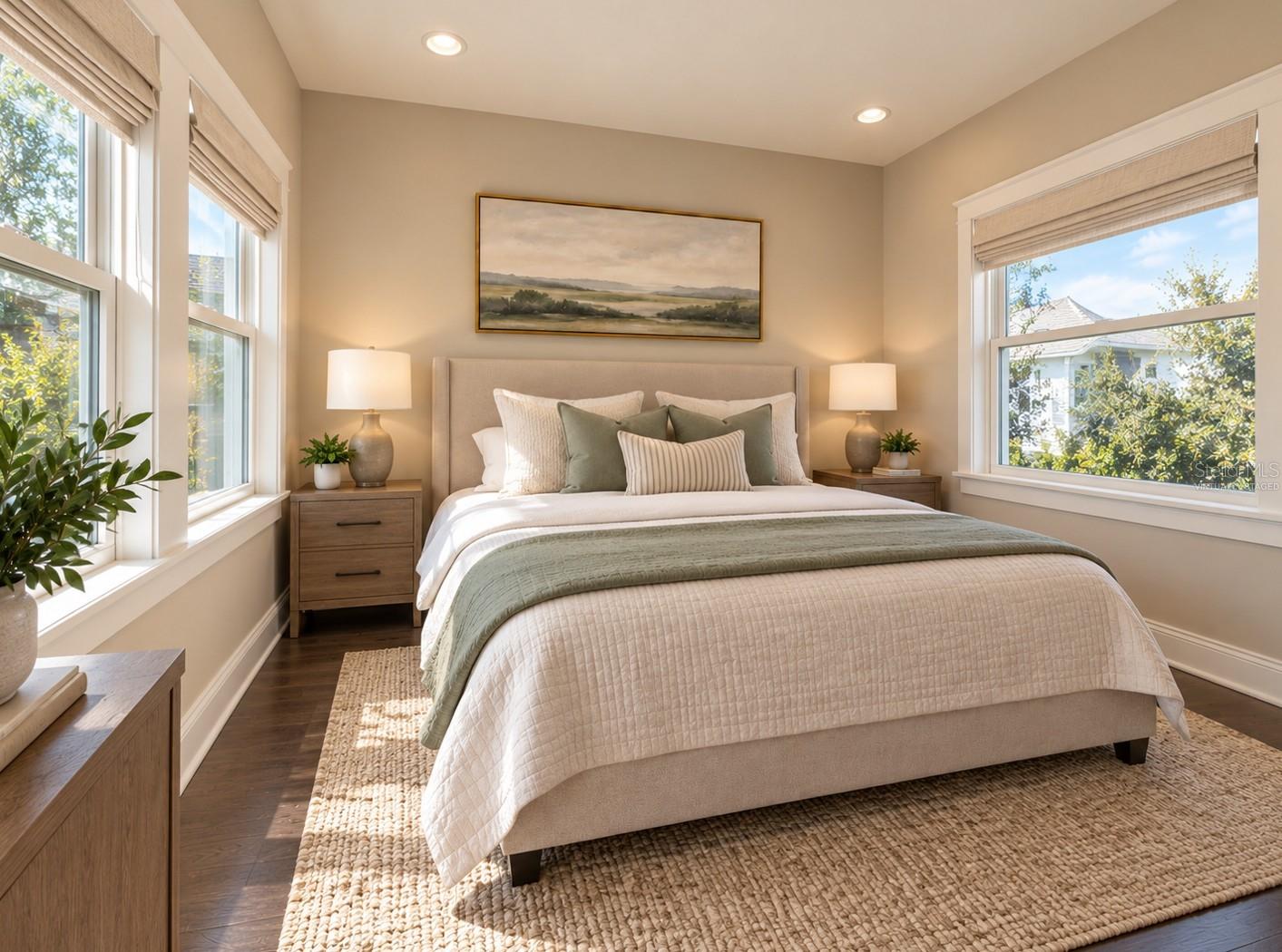 Virtually staged With balcony converted to a 4th bedroom option