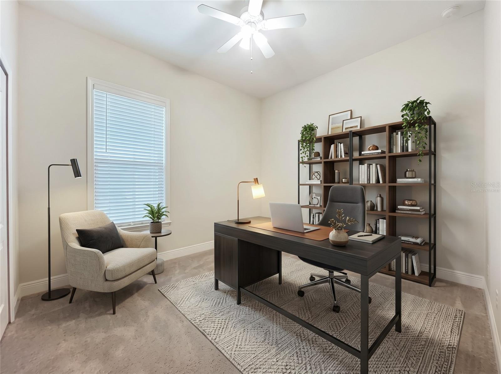 Virtually staged first floor office/bedroom Virtually staged first floor office/bedroom