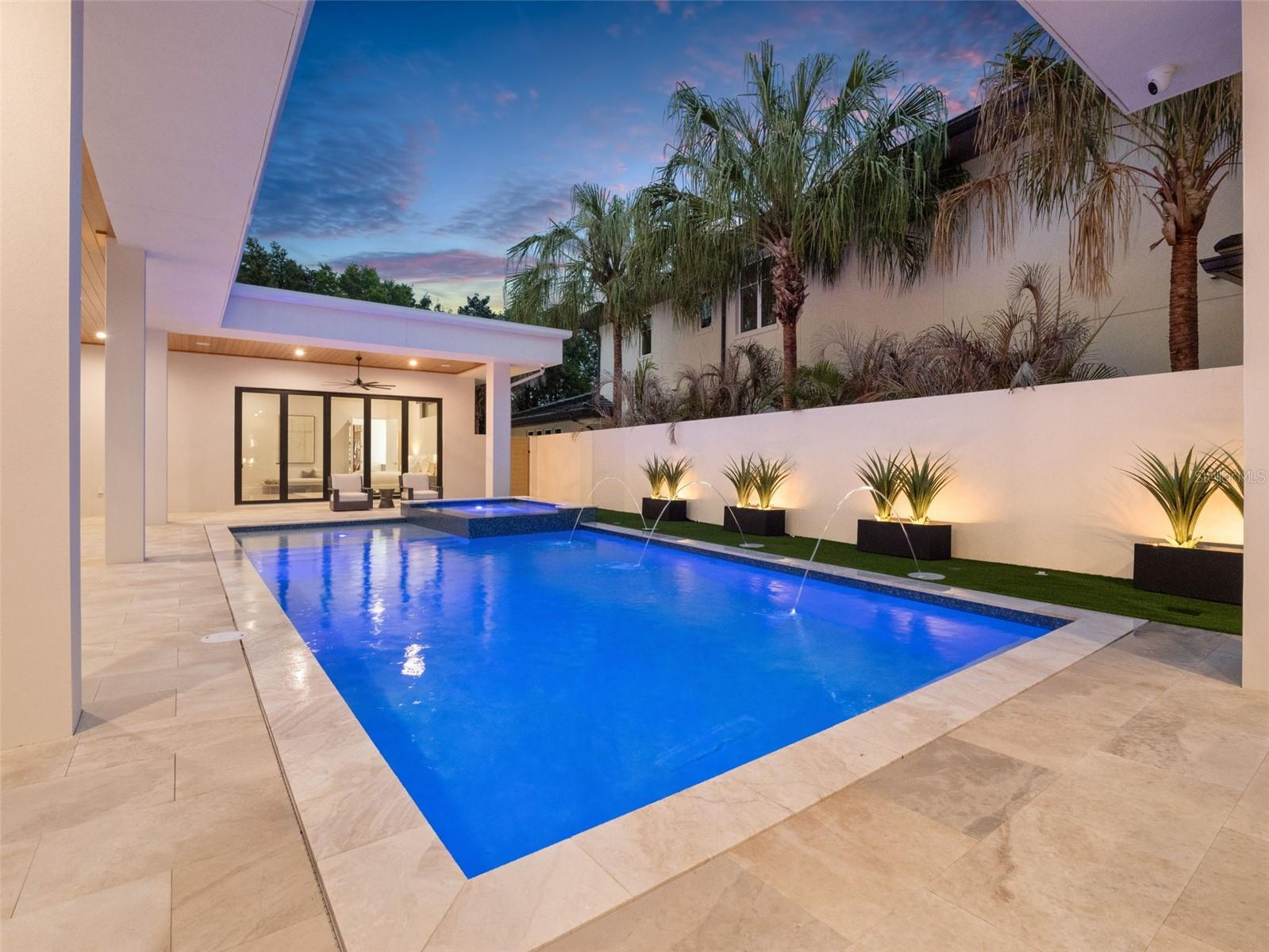 Pool & Spa at Dusk