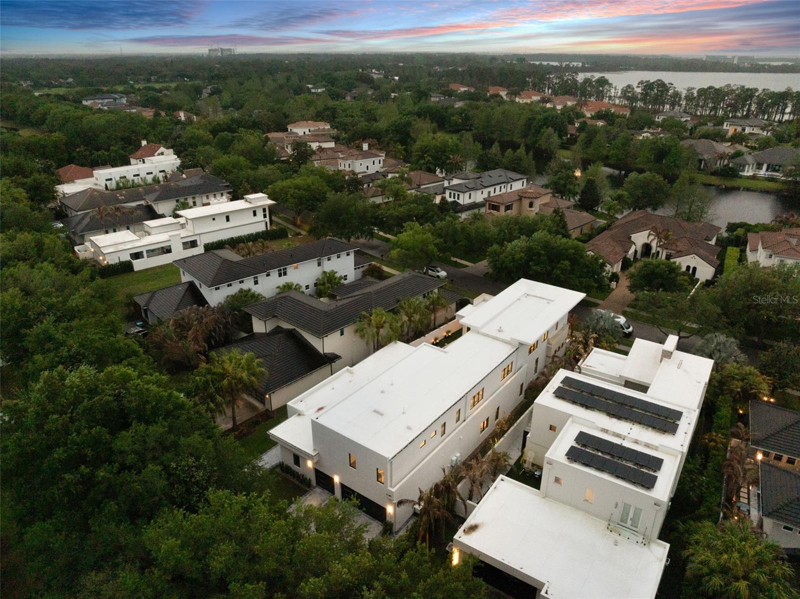 Aerial at Dusk
