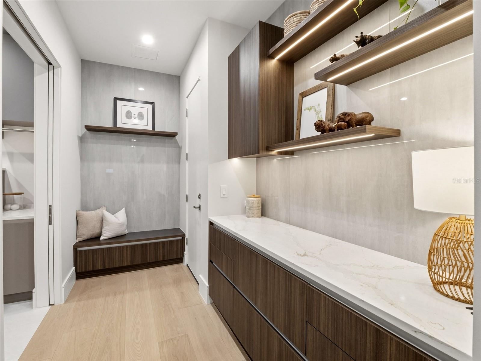 Mud Room from Garage Entrance