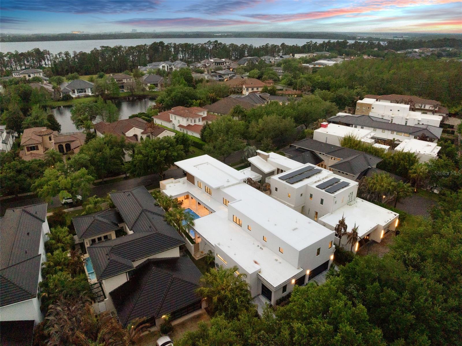 Aerial at Dusk