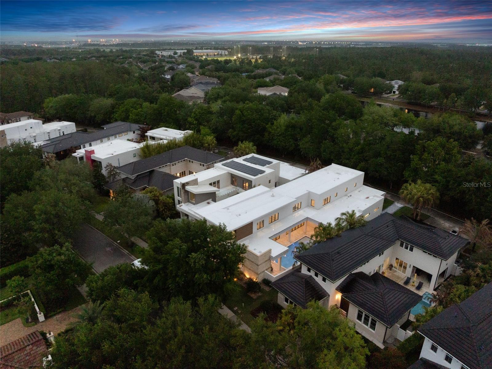 Aerial at Dusk