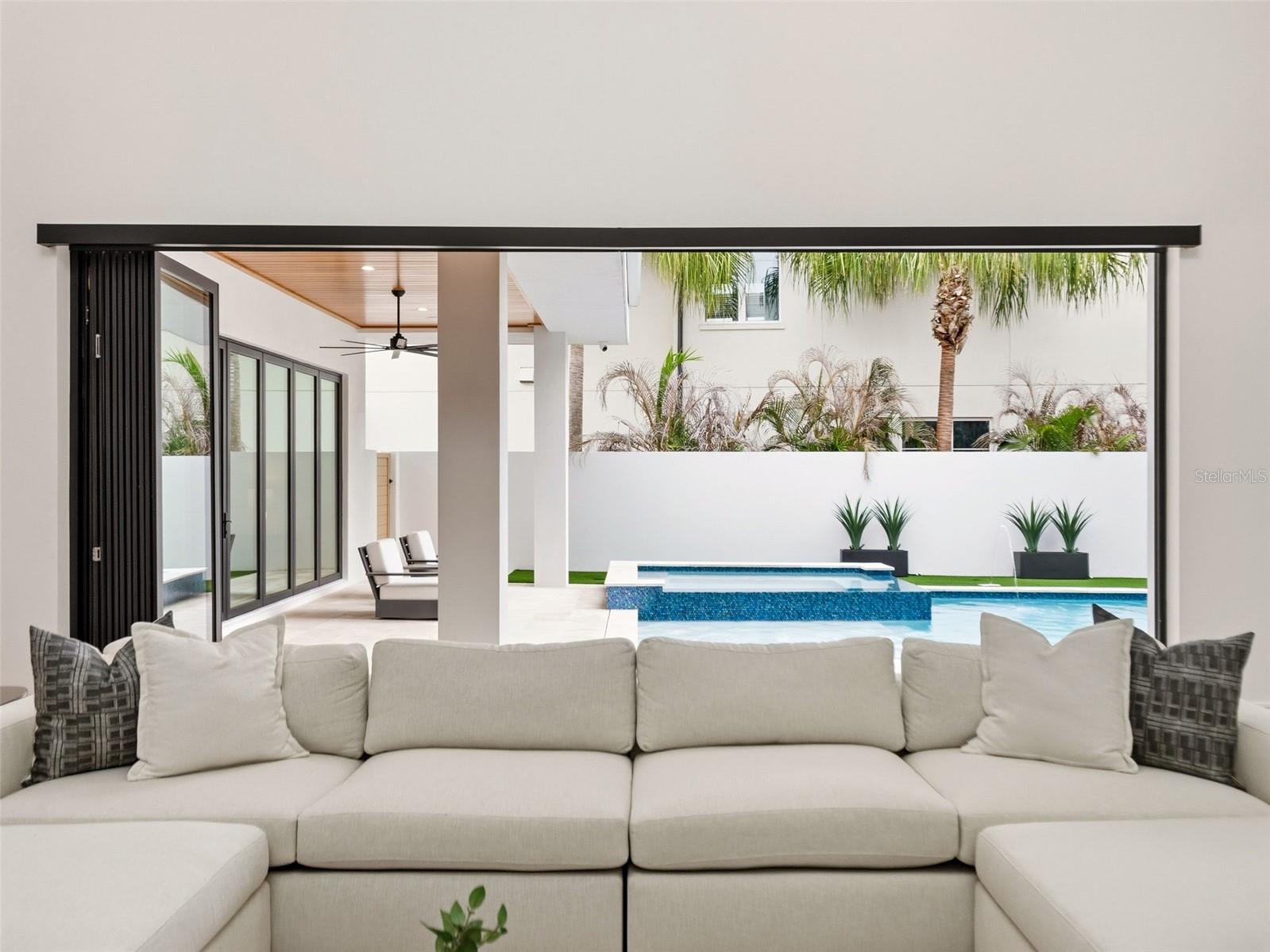 Pool View from Living Room
