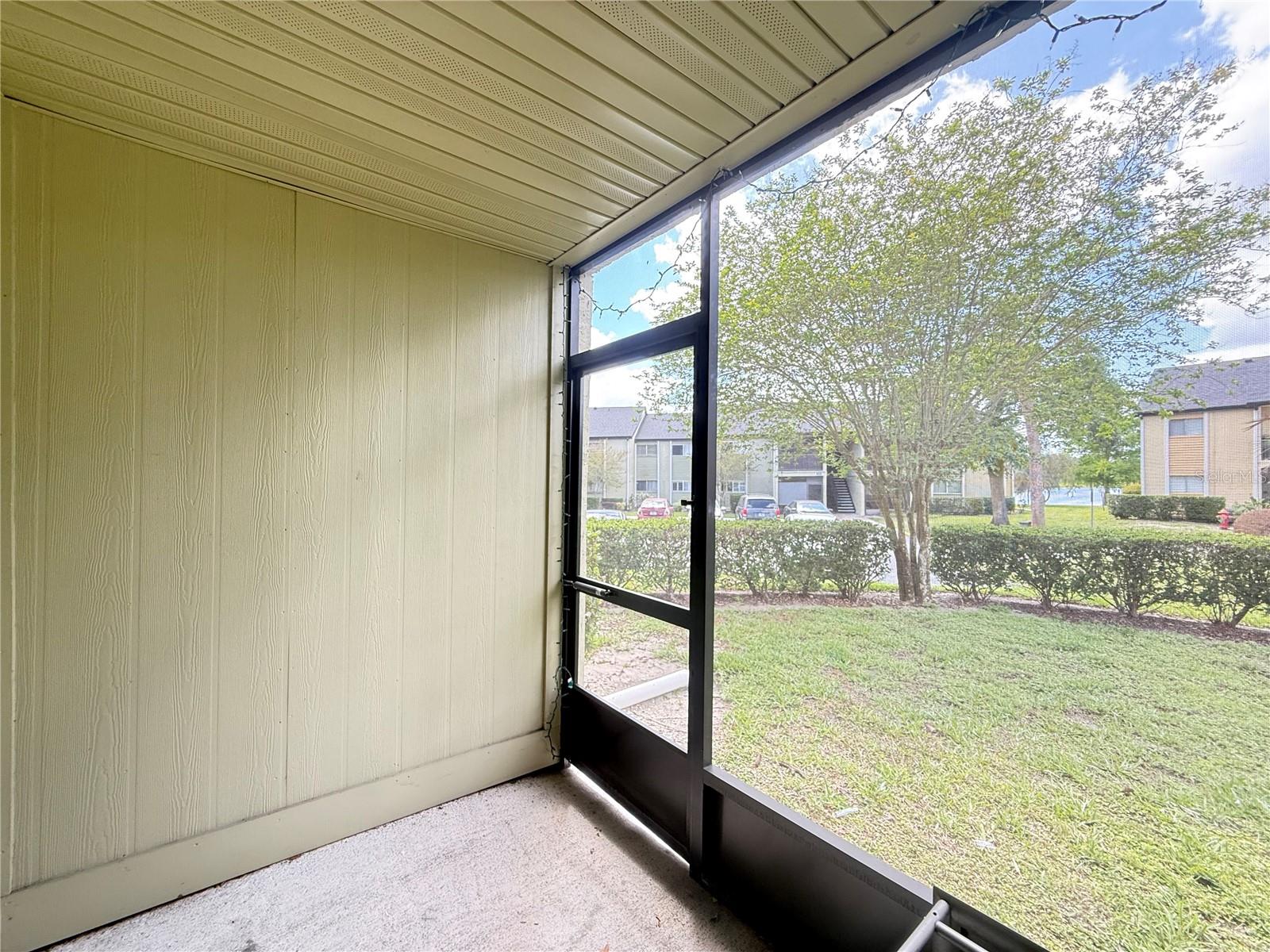 screened rear porch