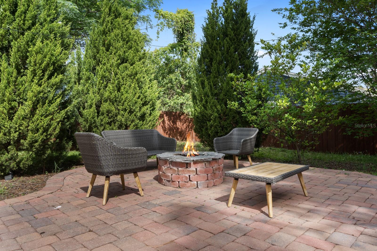 Open Patio with Firepit