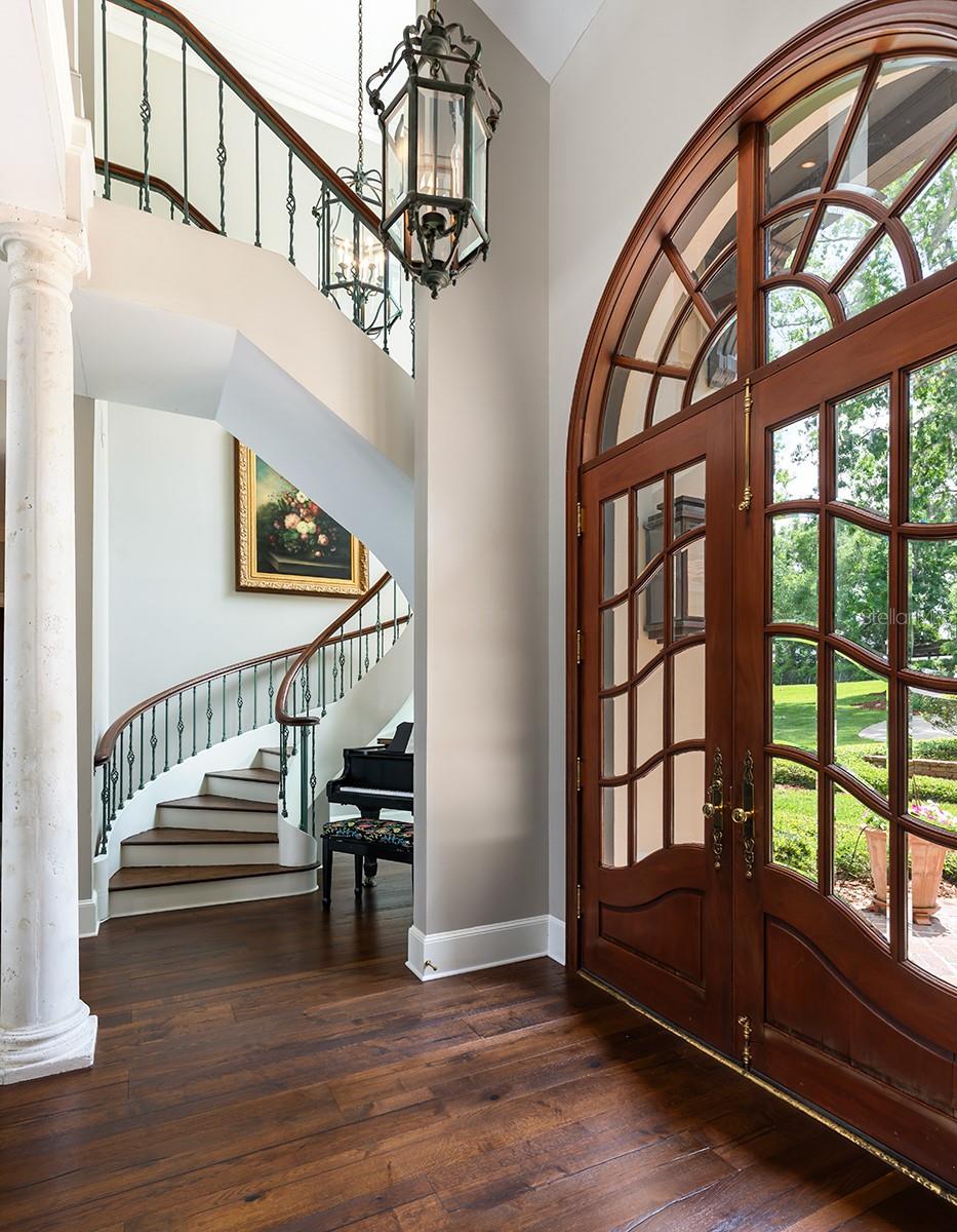 Elegant entry is sure to impress.