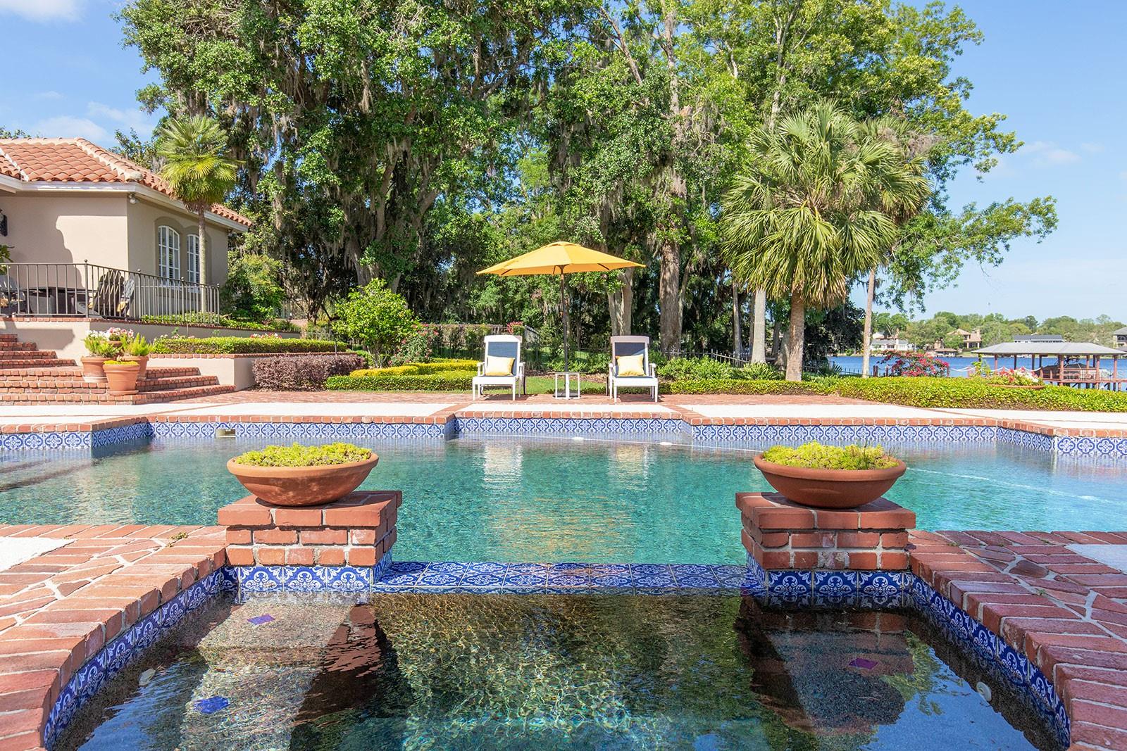 Relax in your spa and soak in this exquisite property and grounds.