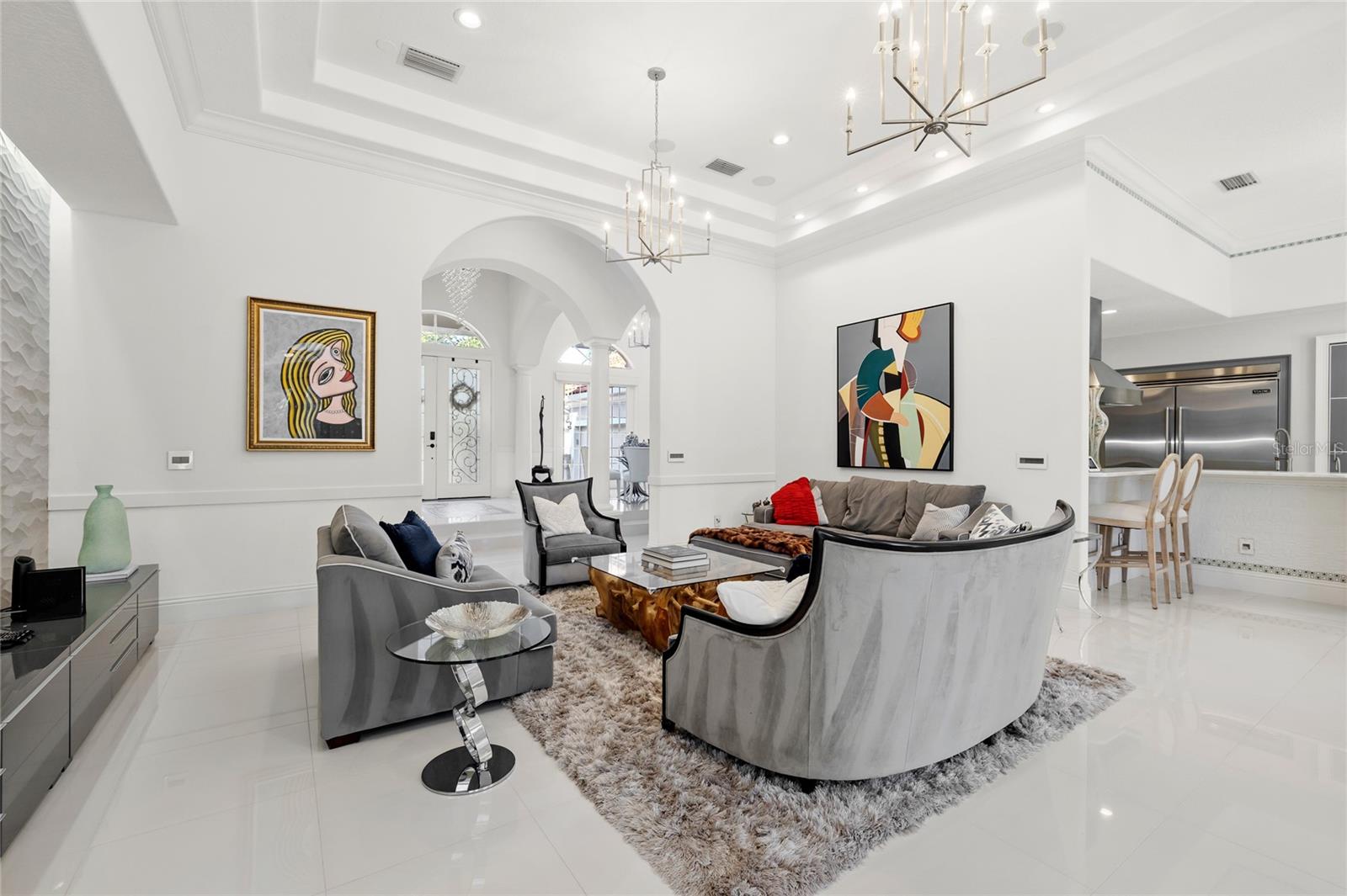 View from rear of Family Room towards front door
